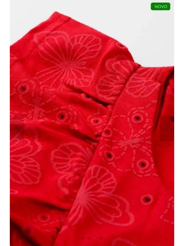 Conjunto Infantil menina  Elian Vermelho 8 anos