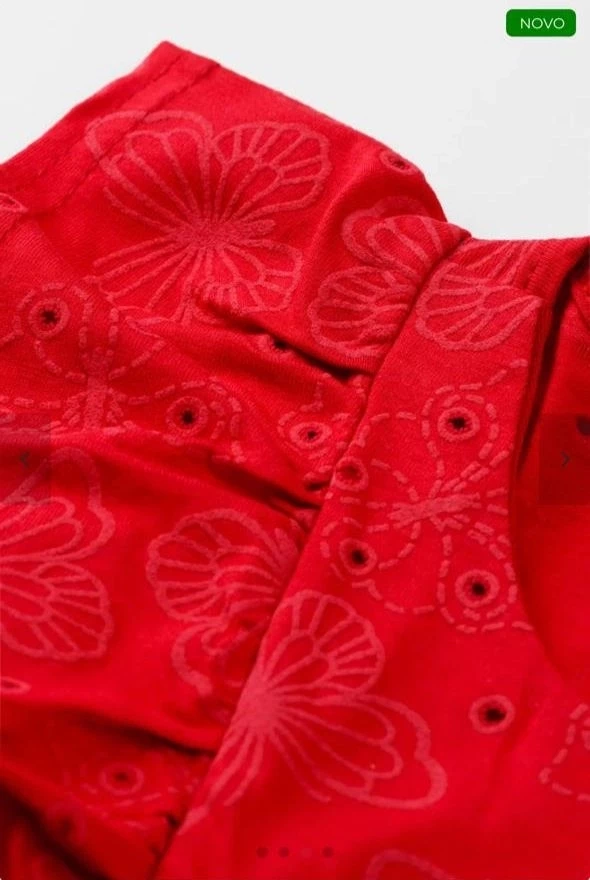 Conjunto Infantil menina  Elian Vermelho 8 anos