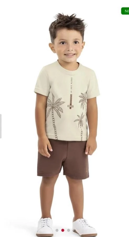 Conjunto Infantil Menino Paradise Elian Cinza - 2 anos