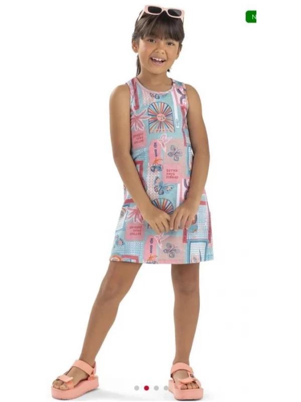 Vestido Infantil  Elian Azul