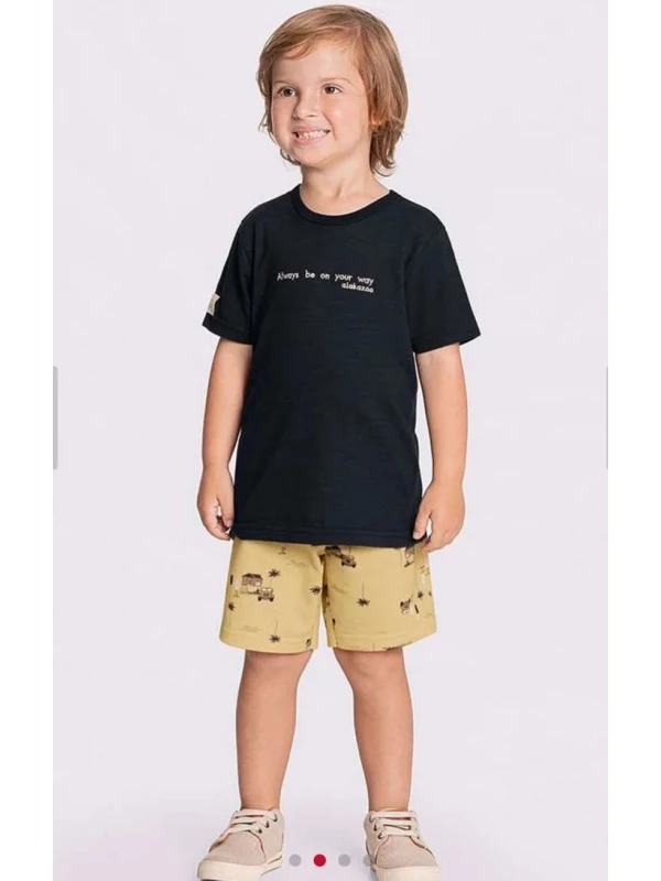 Conjunto Infantil Menino Summer Alakazoo Amarelo - 3 und