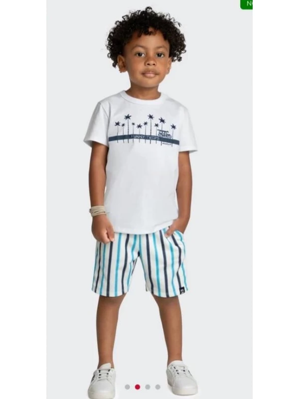 Conjunto Infantil Menino Funny Trips Marlan Branco - 1 ano