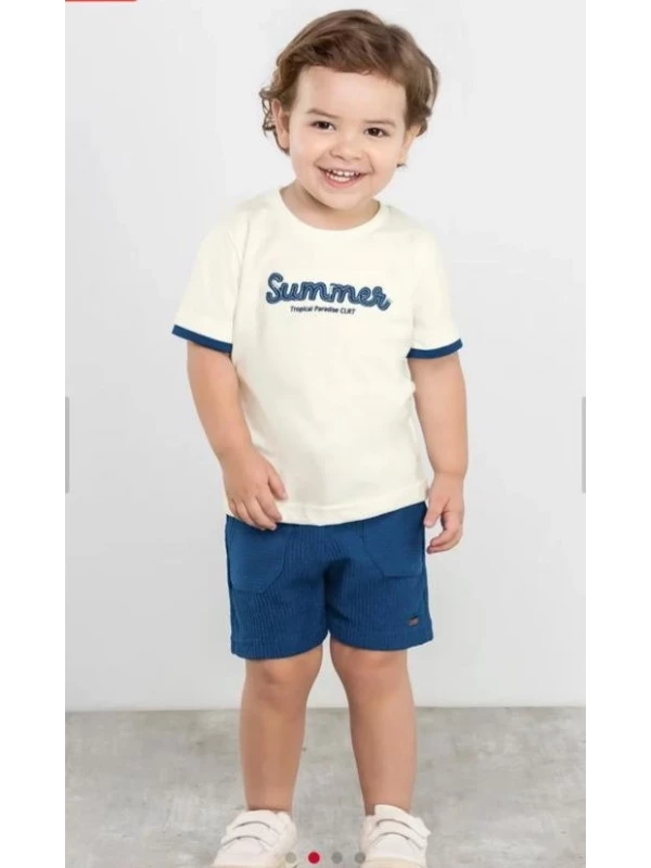 Conjunto Infantil Menino Summer Colorittá Natural  - 3 anos