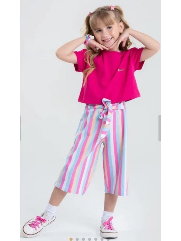 Conjunto Infantil Verão Feminino Pantalona Faella - Pink - 2 anos