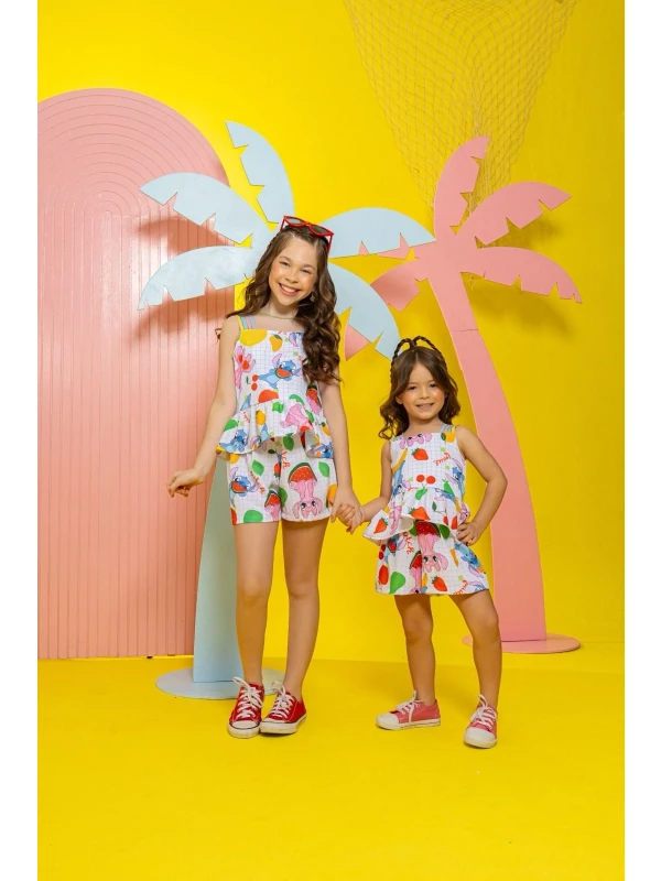 Conjunto Stitch  verão